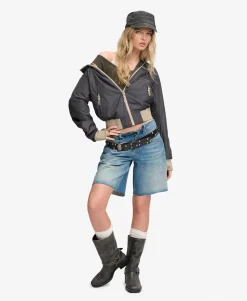 Bench Hooded Shell Bomber Jacket