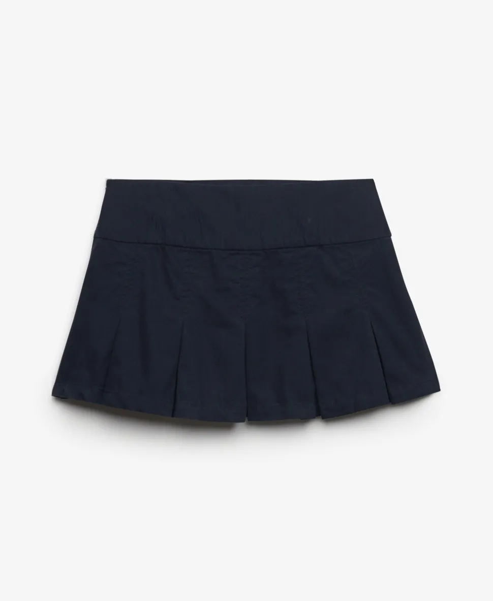 Bench Logo Pleated Peached Mini Skirt