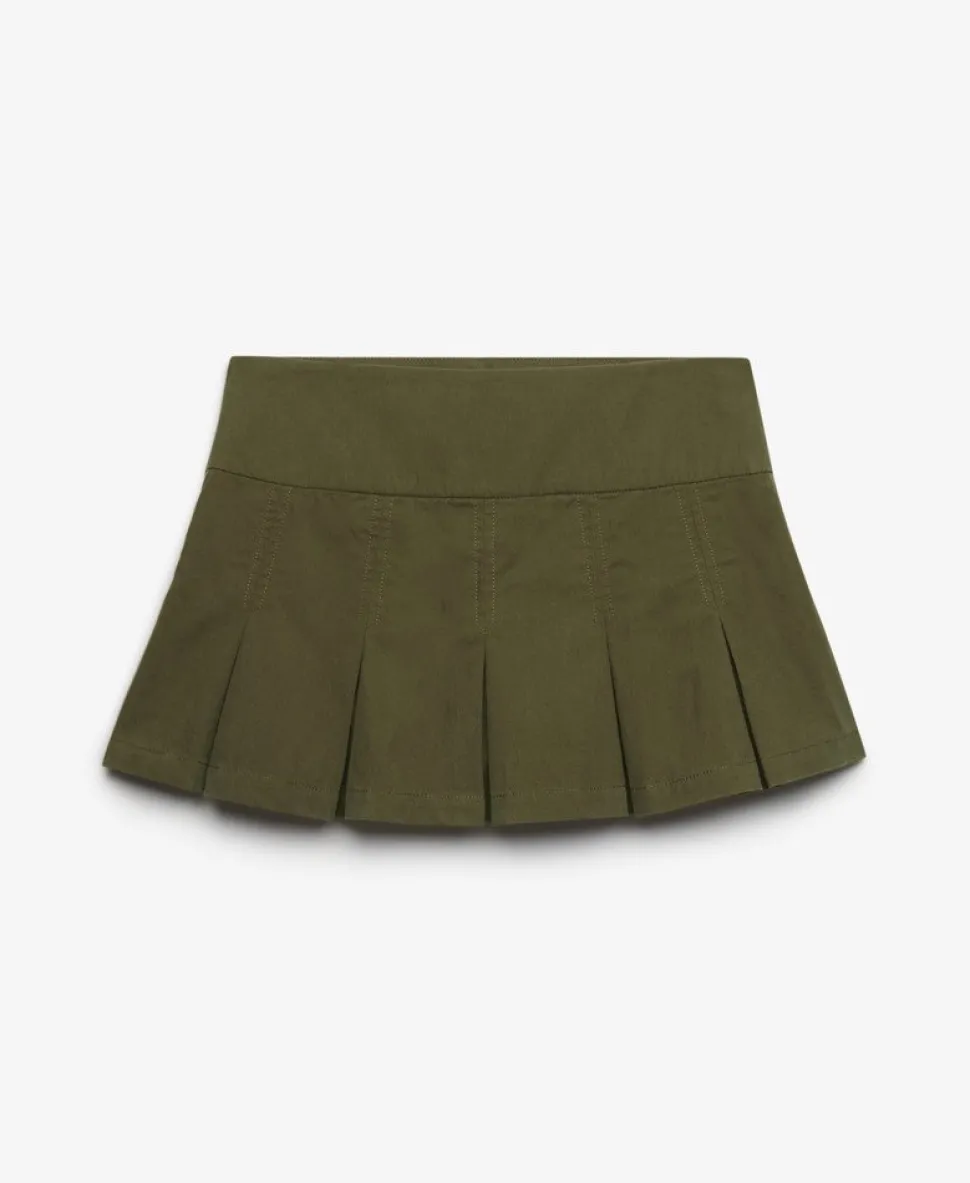 Bench Logo Pleated Peached Mini Skirt
