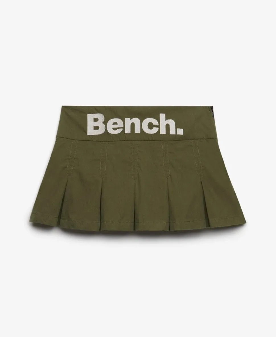 Bench Logo Pleated Peached Mini Skirt