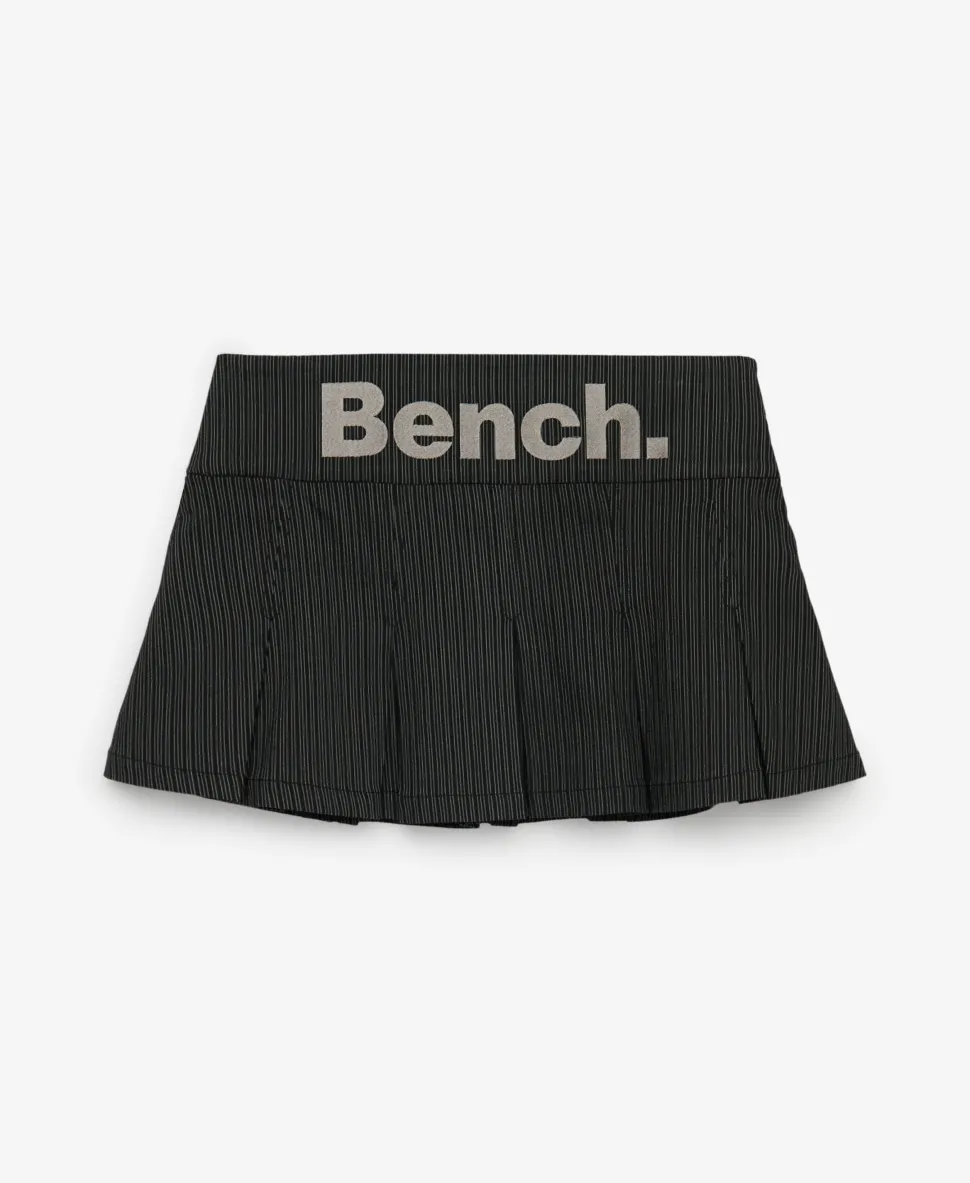 Bench Logo Pleated Stripe Mini Skirt