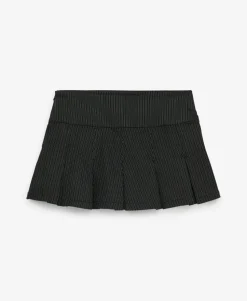 Bench Logo Pleated Stripe Mini Skirt