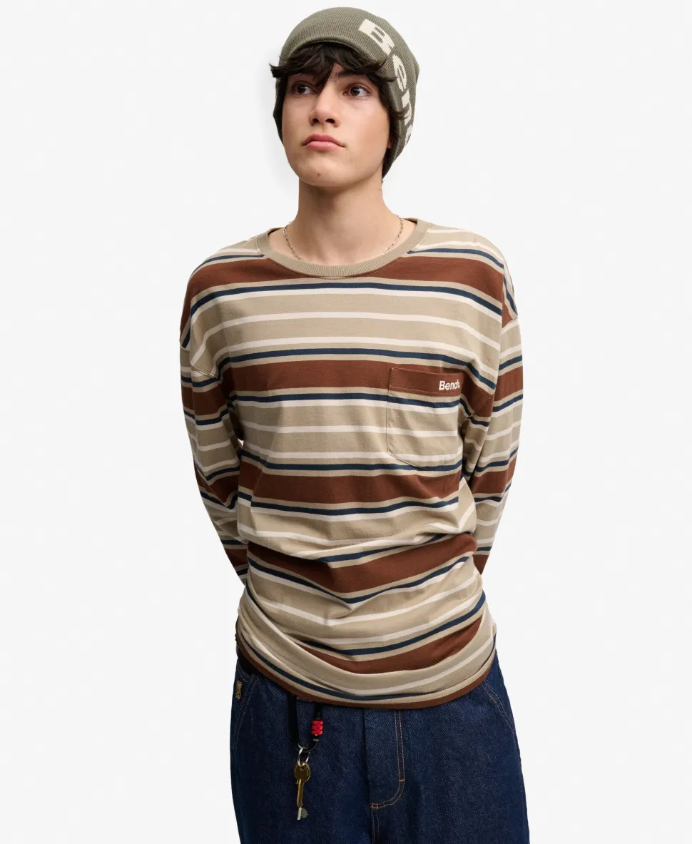 Bench Oversized Stripe Long Sleeve Top