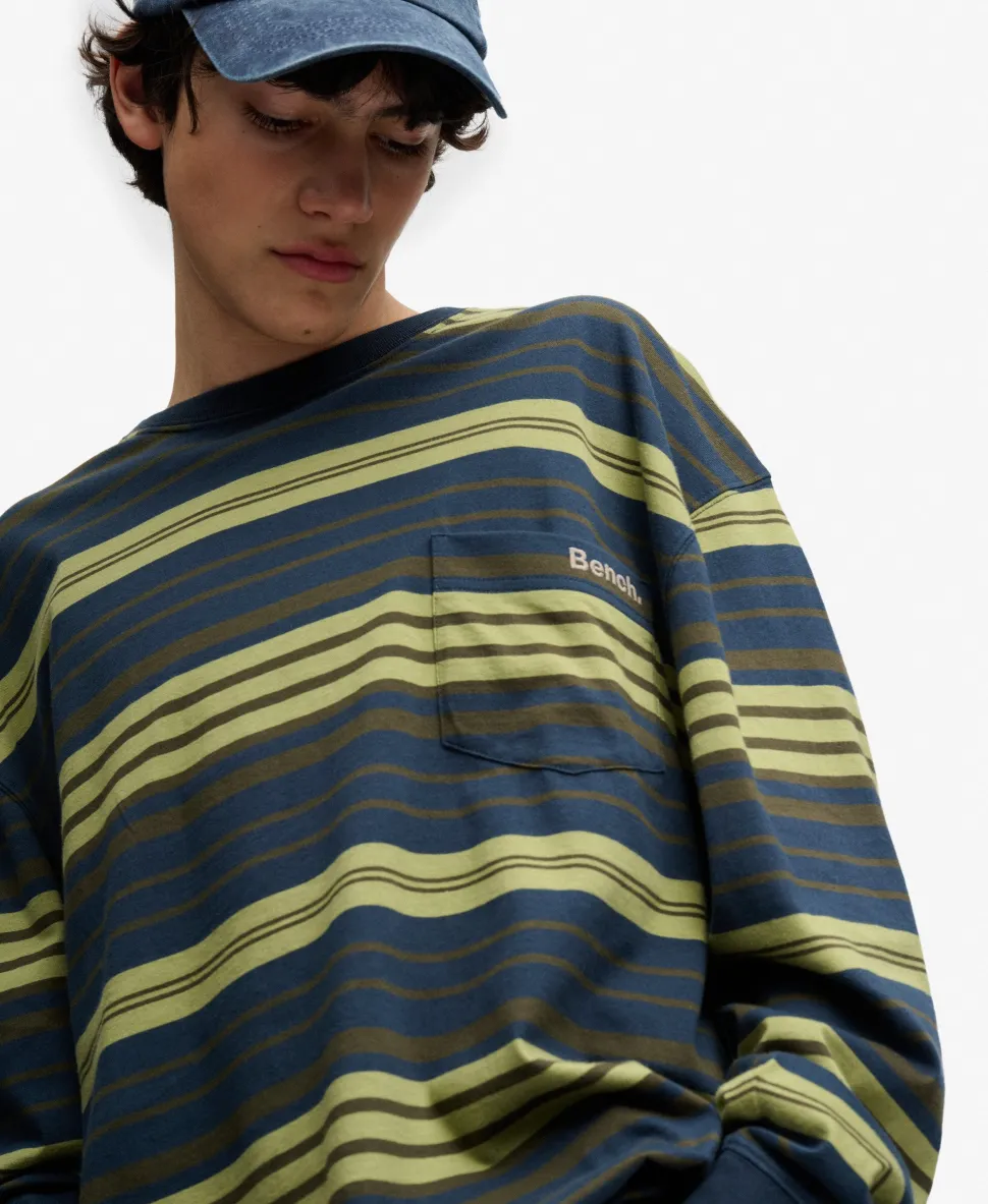 Bench Oversized Stripe Long Sleeve Top
