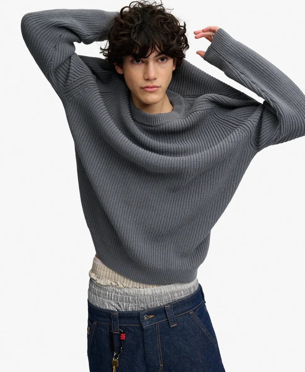 Bench Ribbed Boxy Jumper