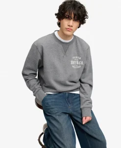 Block Text Crew Neck Sweatshirt