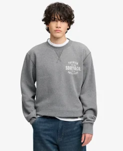 Block Text Crew Neck Sweatshirt