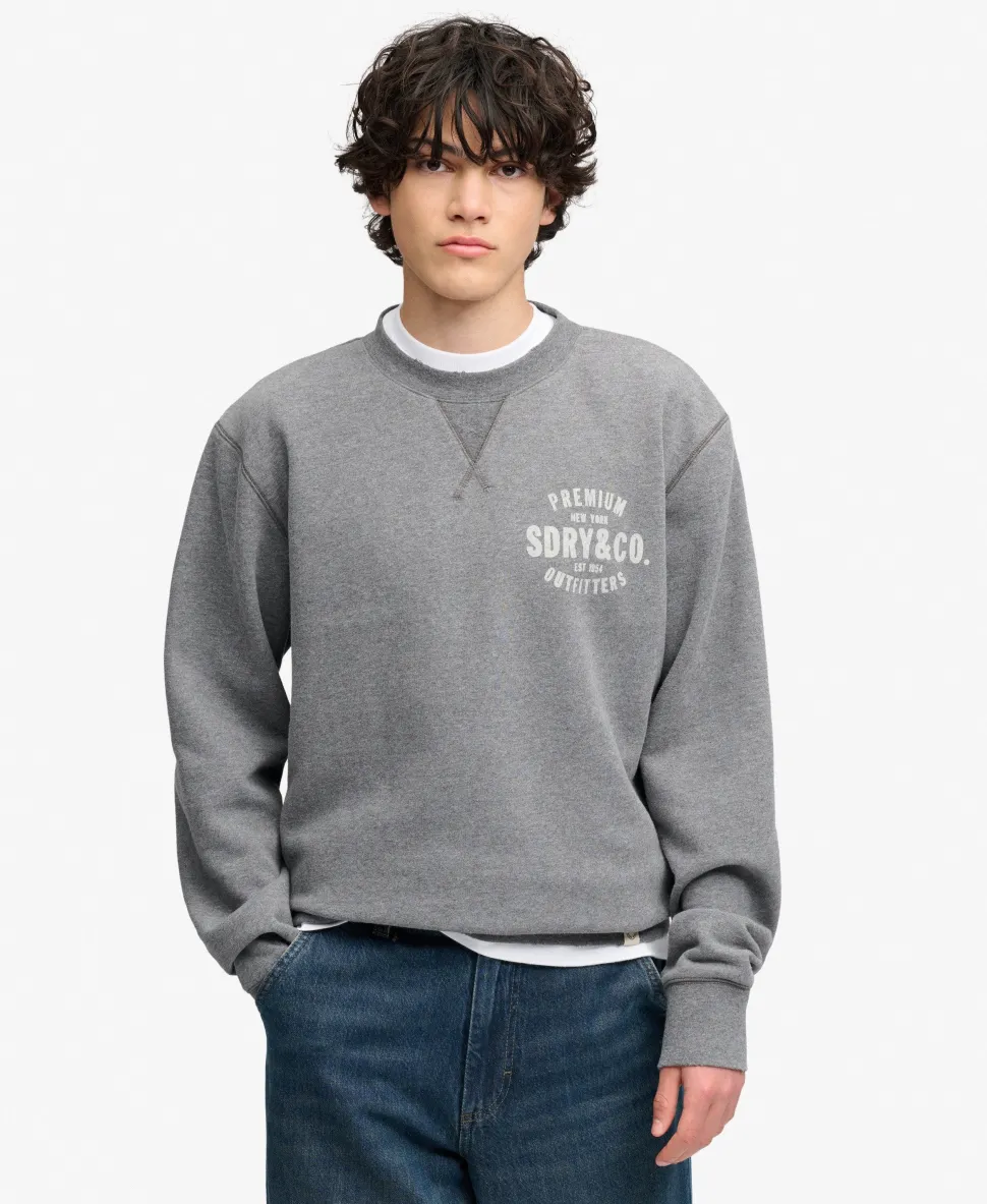 Block Text Crew Neck Sweatshirt