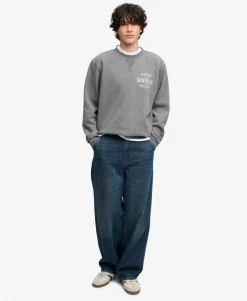 Block Text Crew Neck Sweatshirt