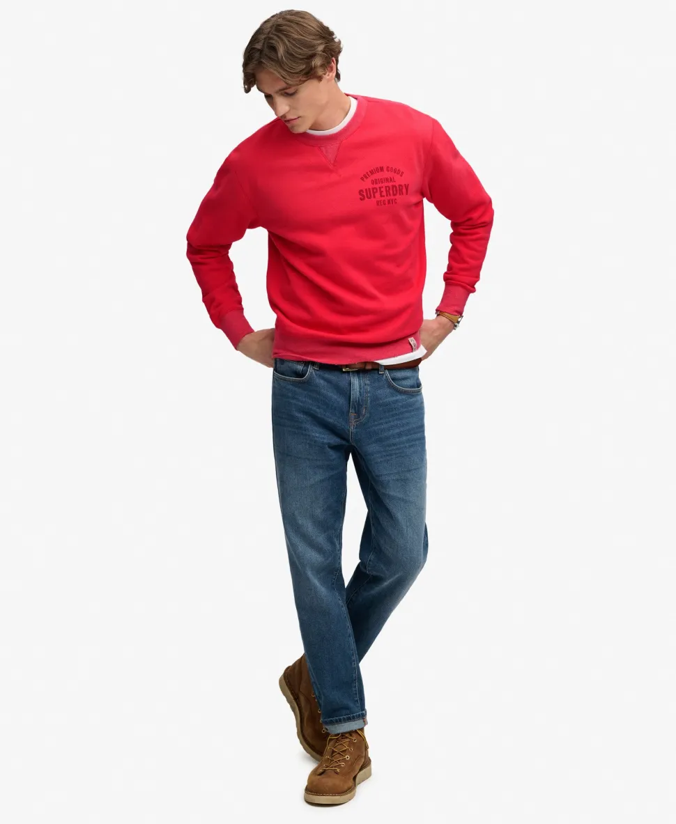 Block Text Crew Neck Sweatshirt