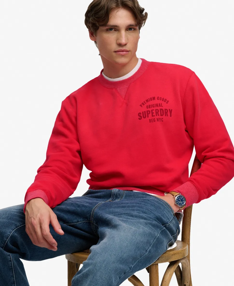 Block Text Crew Neck Sweatshirt
