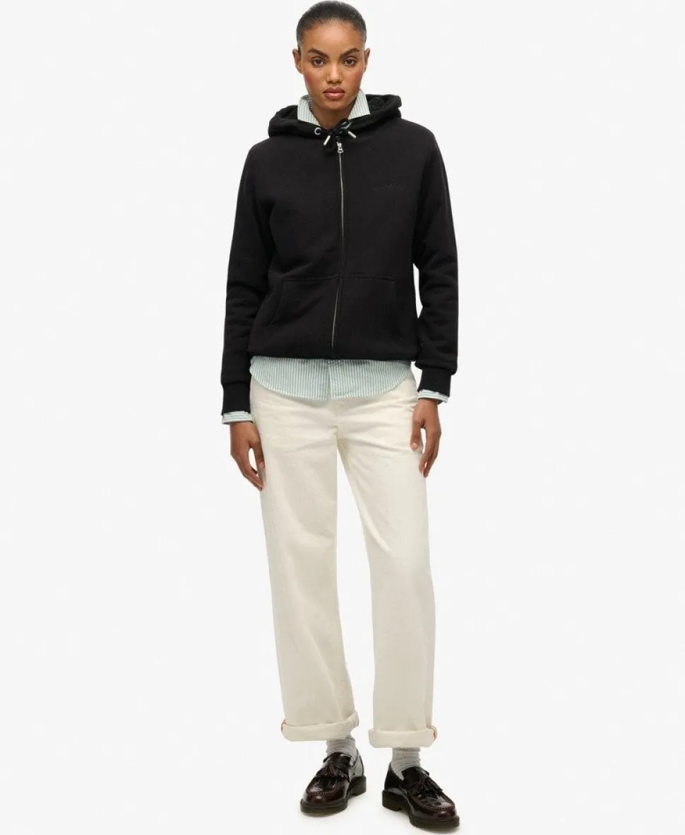 Borg Lined Zip Hoodie
