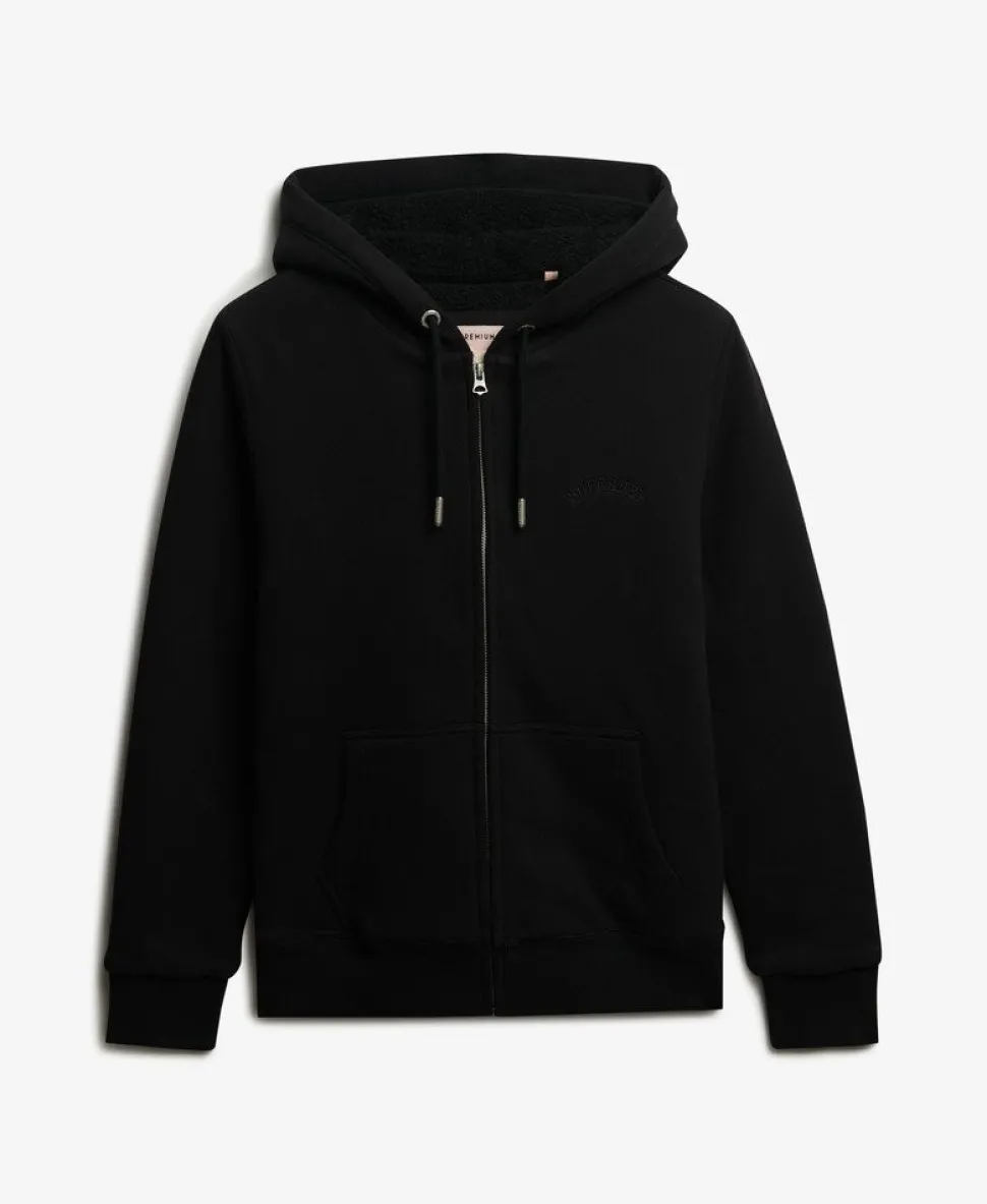 Borg Lined Zip Hoodie