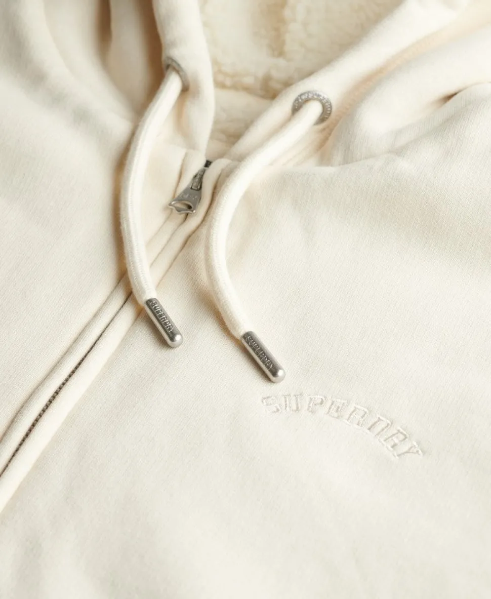 Borg Lined Zip Hoodie