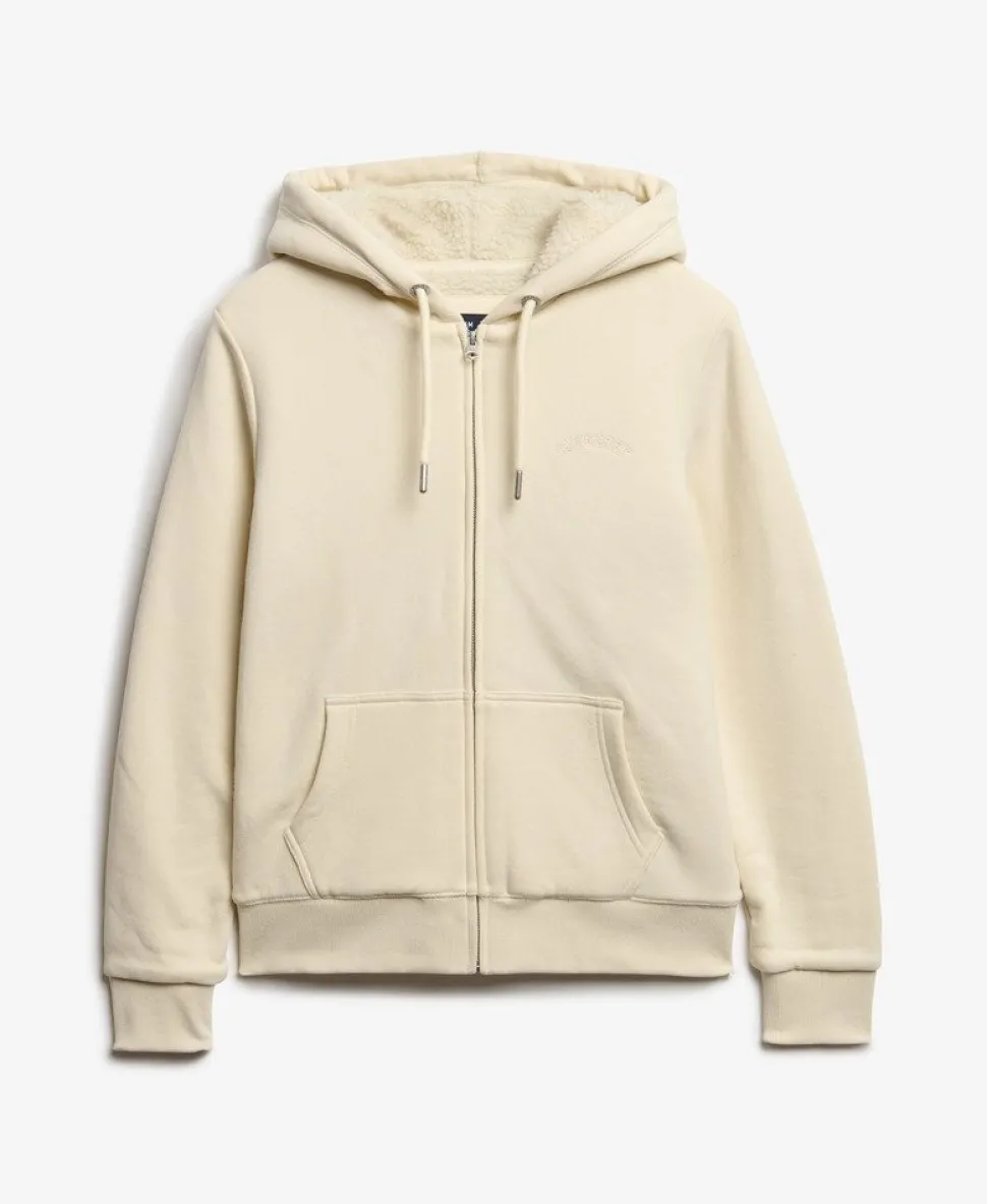Borg Lined Zip Hoodie
