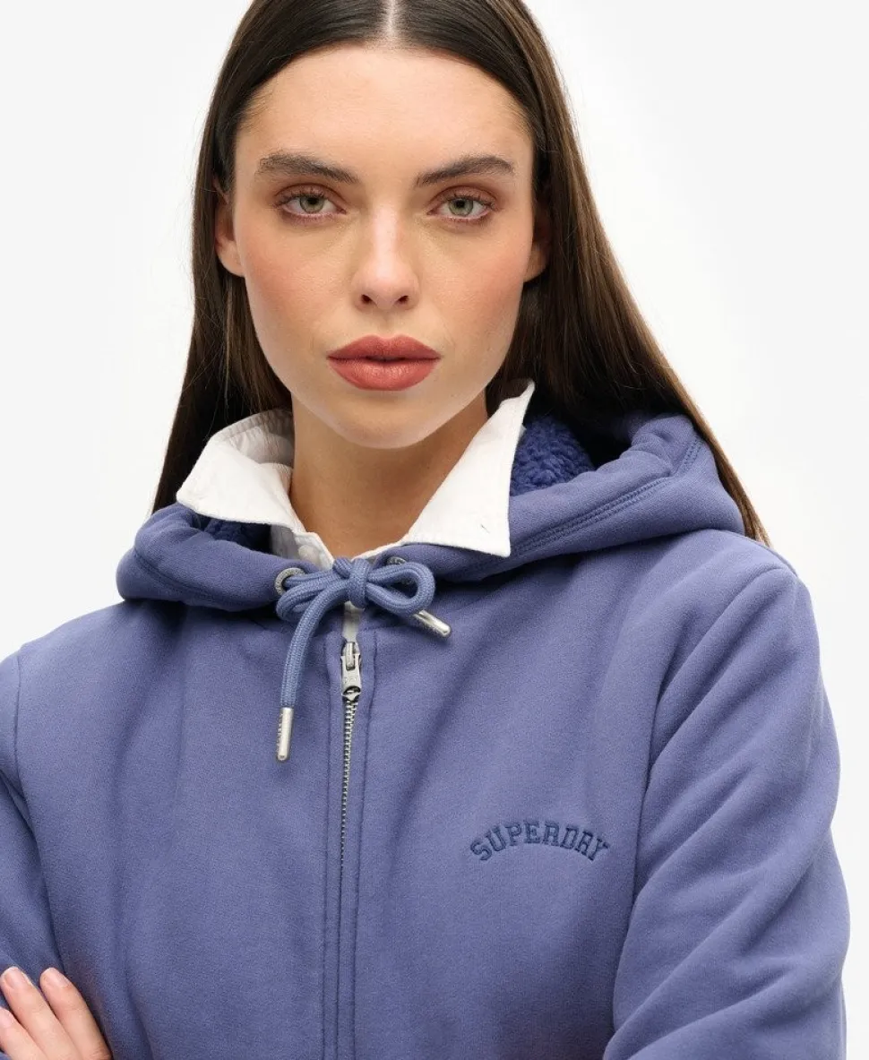 Borg Lined Zip Hoodie