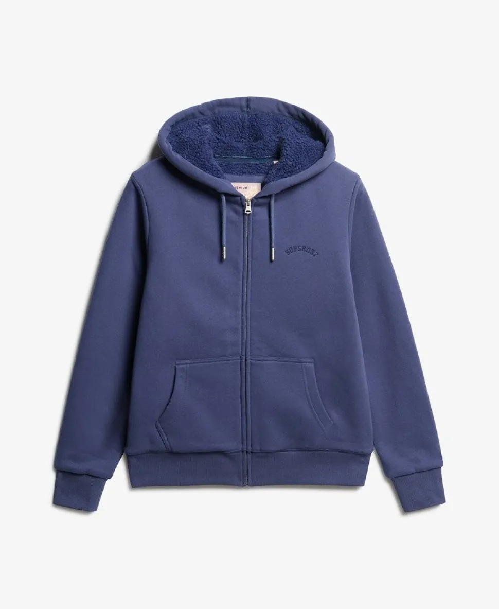 Borg Lined Zip Hoodie