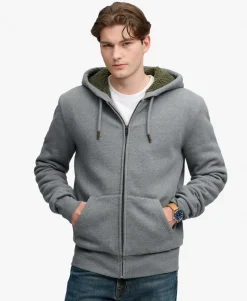 Borg Lined Zip Hoodie