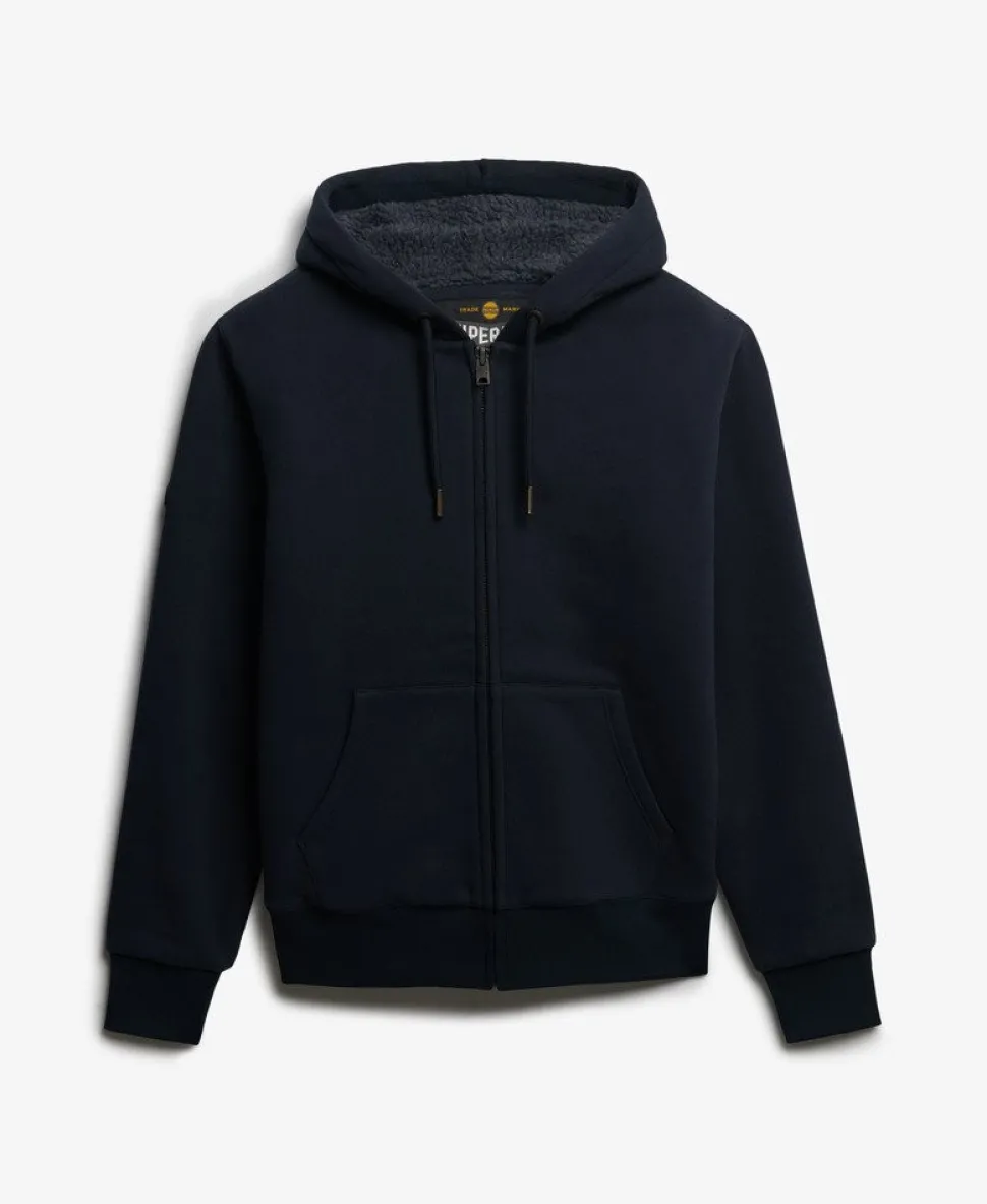 Borg Lined Zip Hoodie