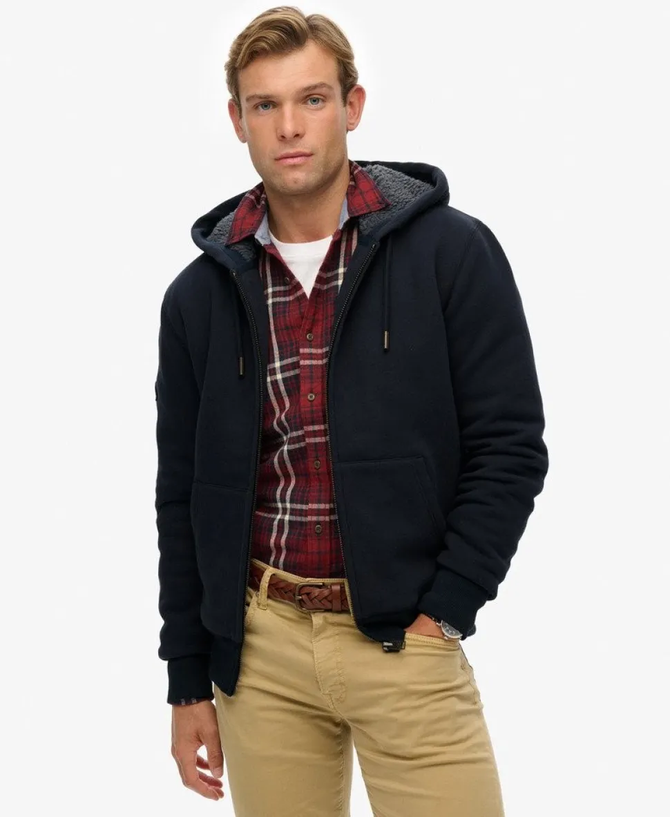 Borg Lined Zip Hoodie