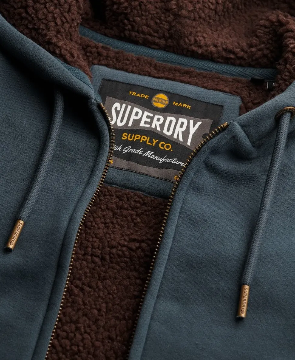Borg Lined Zip Hoodie