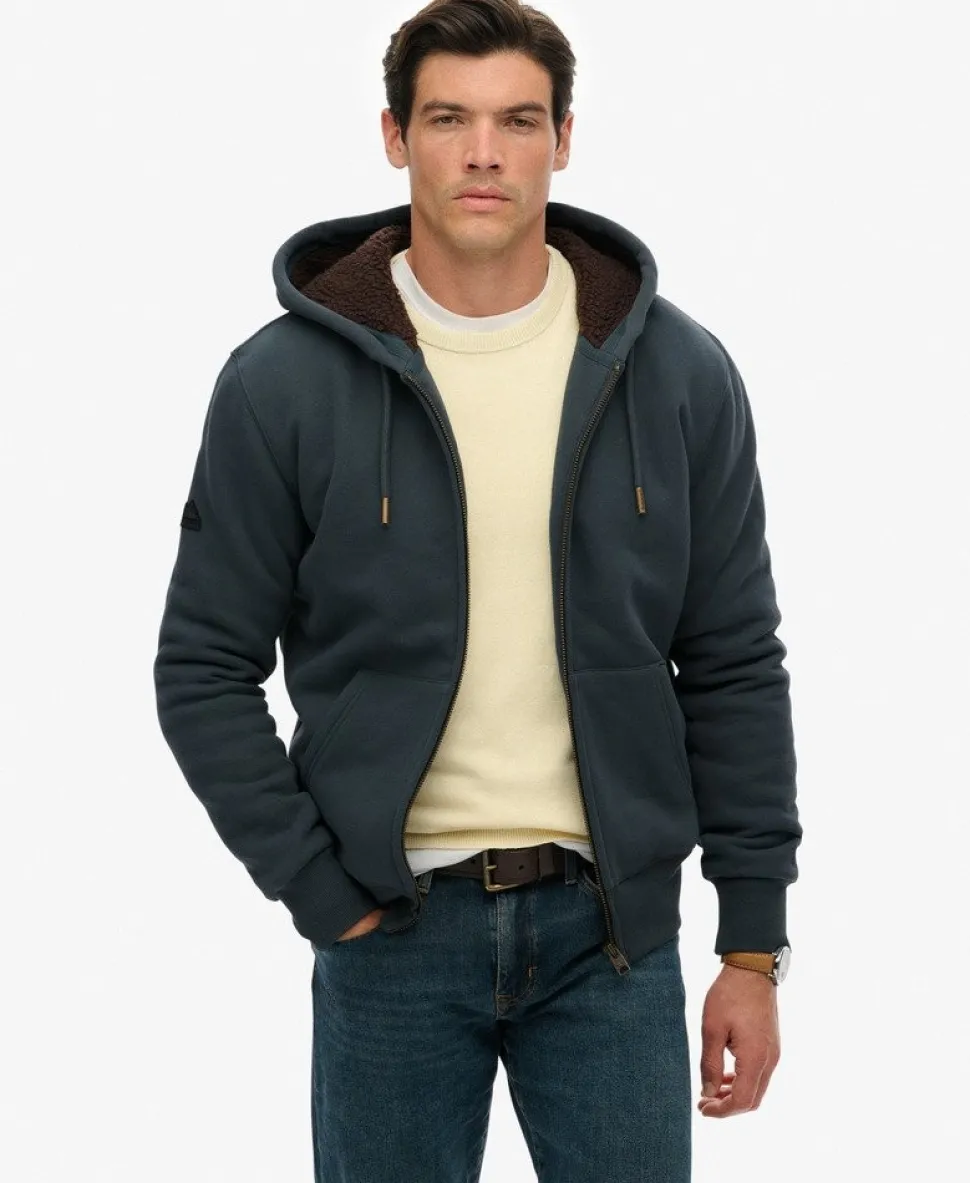 Borg Lined Zip Hoodie