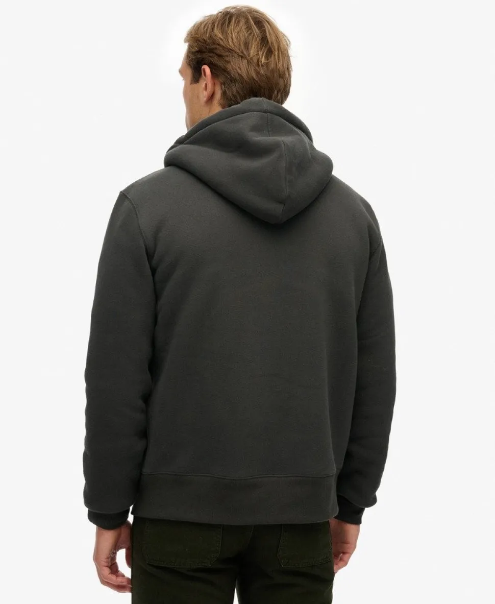 Borg Lined Zip Hoodie
