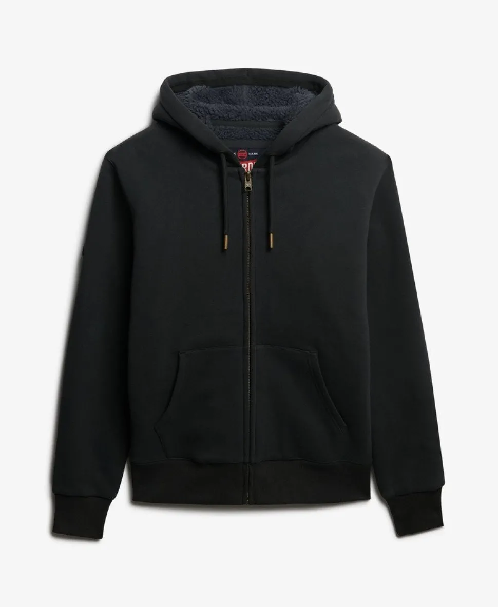 Borg Lined Zip Hoodie