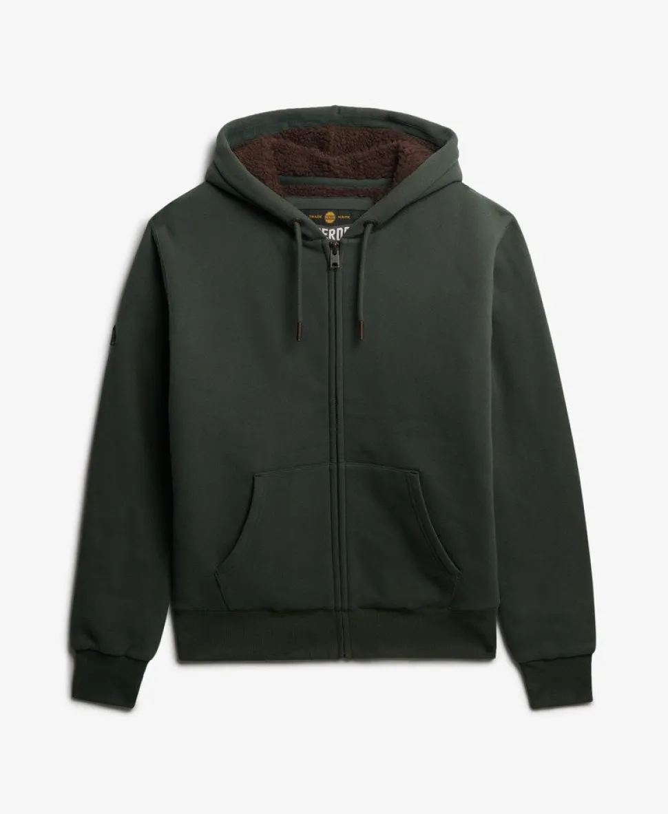 Borg Lined Zip Hoodie