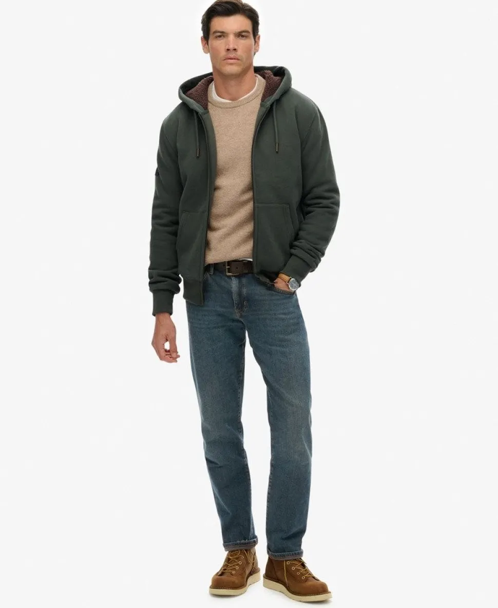 Borg Lined Zip Hoodie