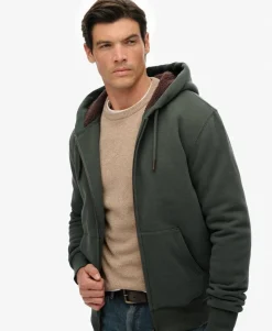 Borg Lined Zip Hoodie