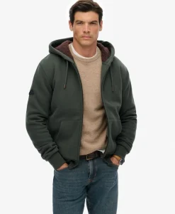 Borg Lined Zip Hoodie