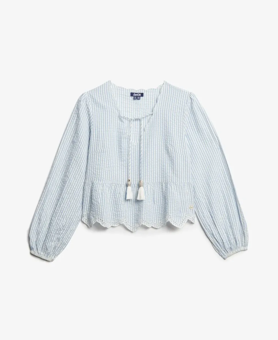 Broderie Long Sleeve Blouse