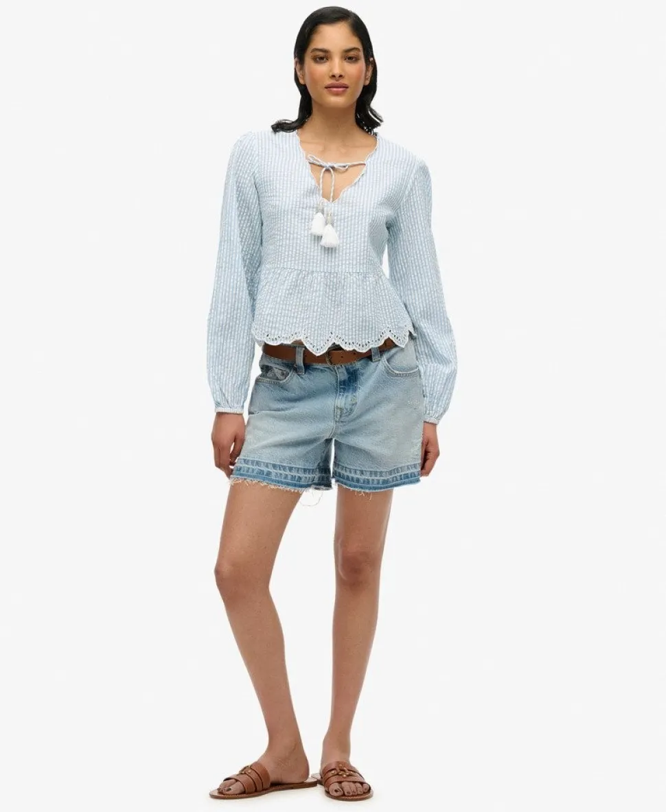 Broderie Long Sleeve Blouse