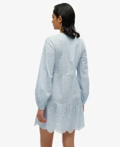 Broderie Tiered Mini Dress