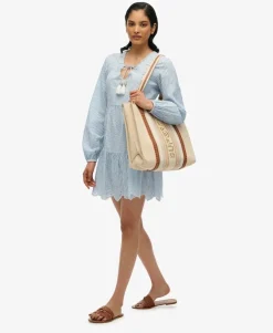 Broderie Tiered Mini Dress