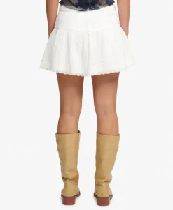 Broderie Trim Mini Skirt