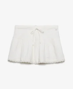 Broderie Trim Mini Skirt