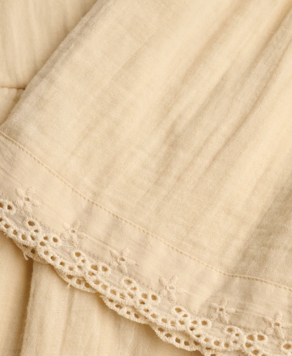 Broderie Trim Mini Skirt
