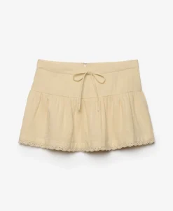 Broderie Trim Mini Skirt