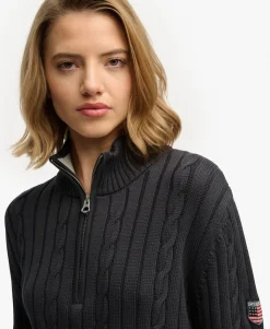 Cable Half Zip Knit