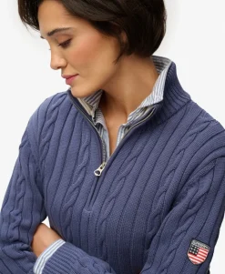 Cable Half Zip Knit