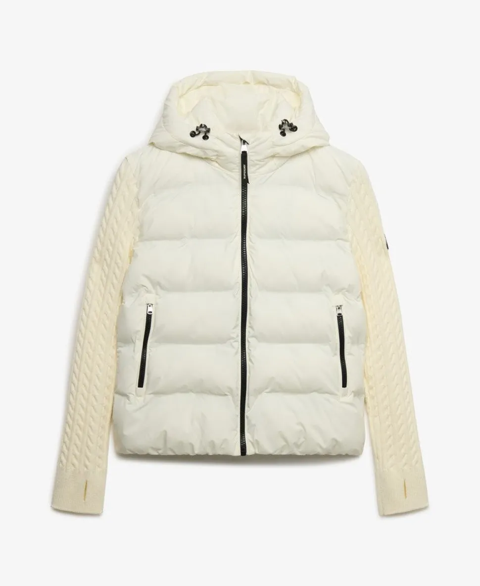 Cable Knit Sleeve Hybrid Jacket