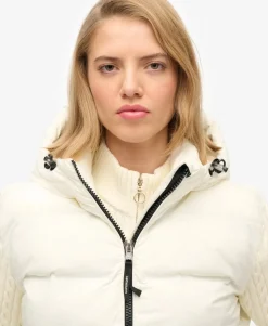 Cable Knit Sleeve Hybrid Jacket