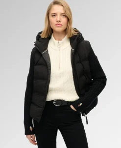Cable Knit Sleeve Hybrid Jacket