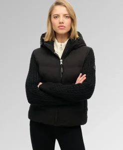 Cable Knit Sleeve Hybrid Jacket