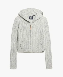 Cable Knit Zip Up Jumper