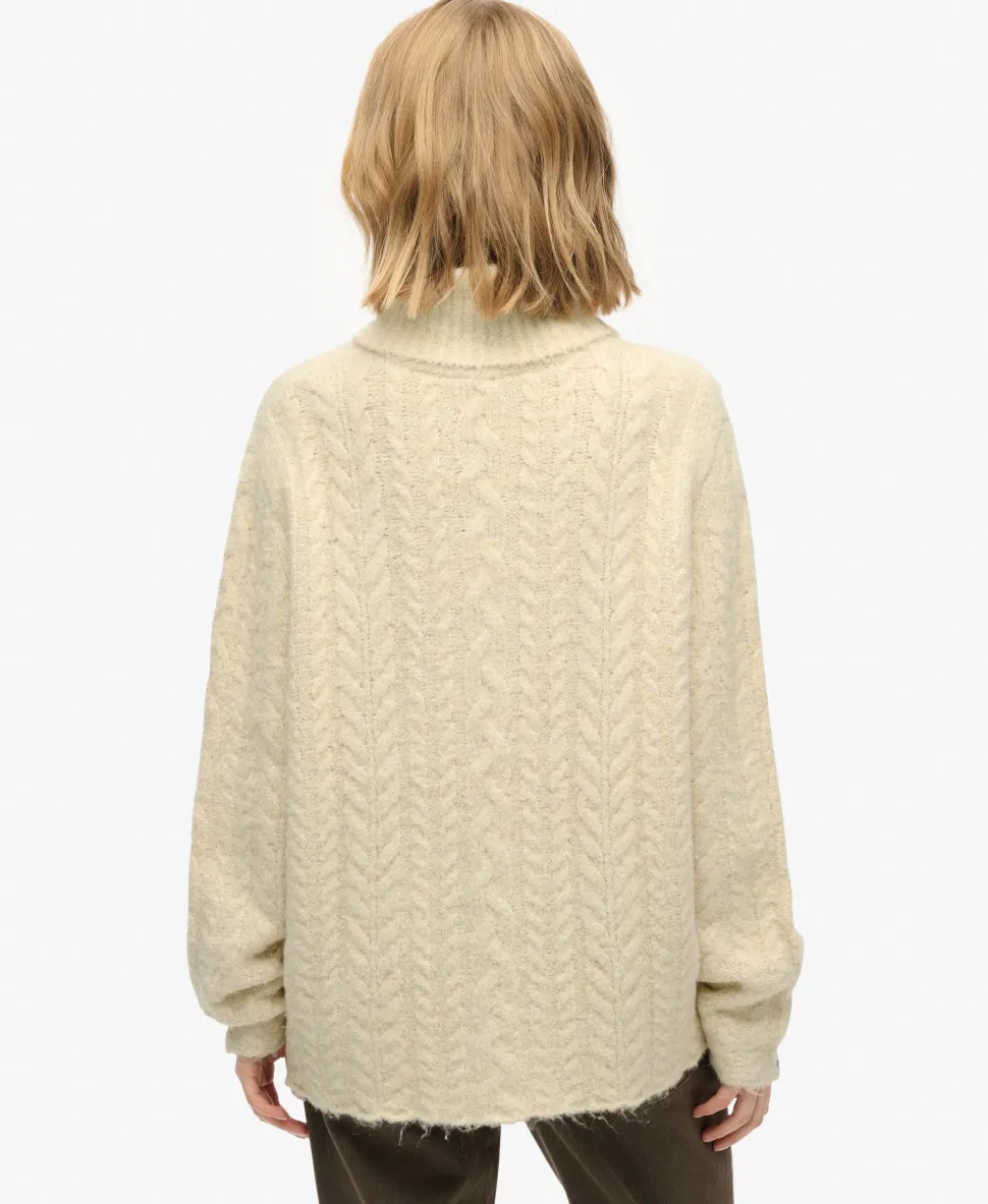 Cable Roll Neck Jumper