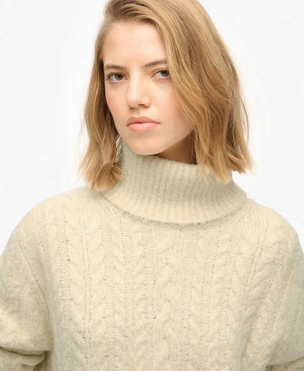 Cable Roll Neck Jumper
