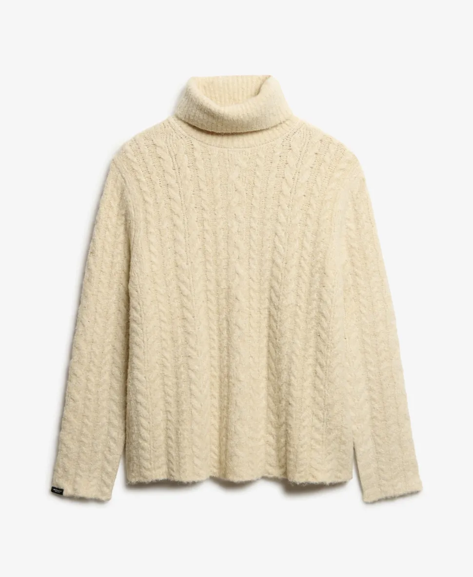 Cable Roll Neck Jumper